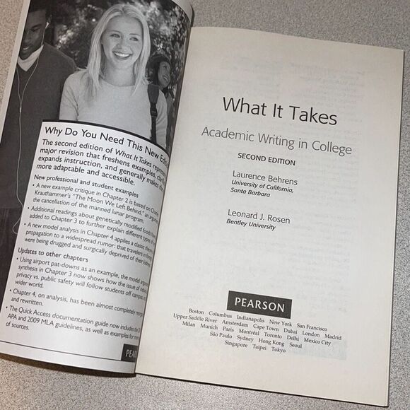 Pearson‎ What it Takes Academic Writing in College Second Edition Paperback - Picture 4 of 5